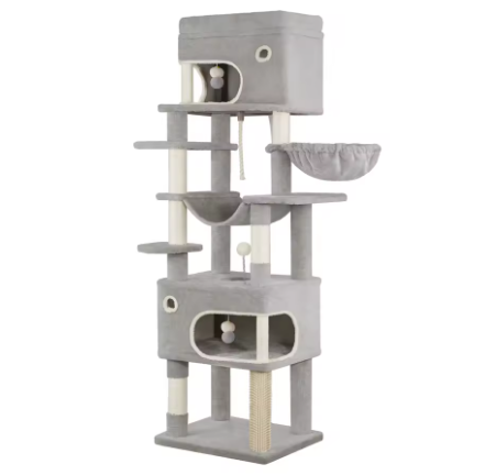 Arbre à Chat 7 niveaux avec 2 Niches & Hamac — 178 cm